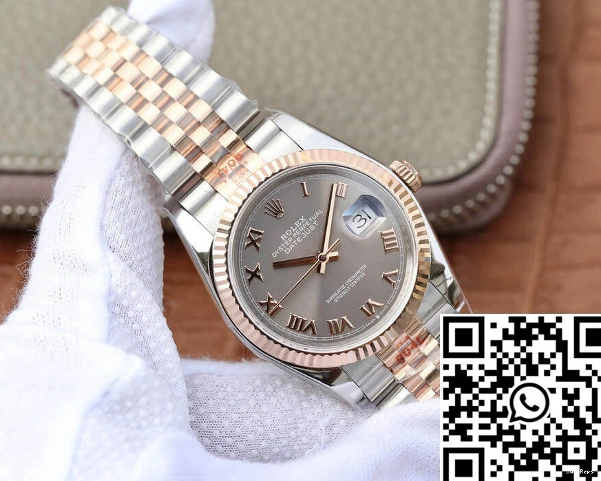 36MM Rolex Factory Datejust Rose GM Silver Dial Gold 116231-0087 0523